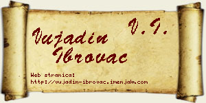 Vujadin Ibrovac vizit kartica